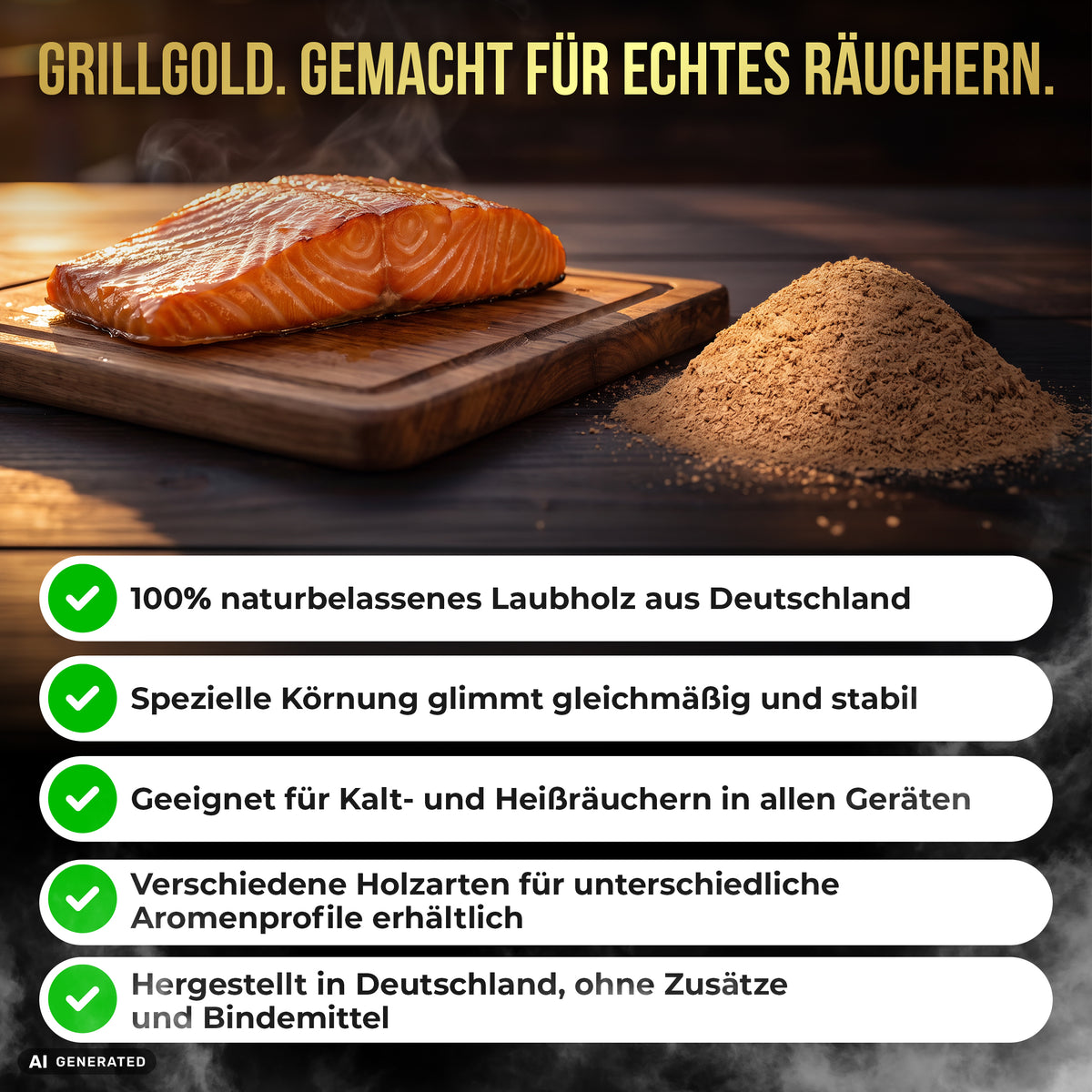 Buchenholz Räuchermehl-Set 90L - in 3x30L Papier-Säcken