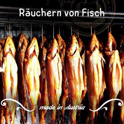 Räuchermehl-Set je 30L - im Papier-Sack Buche, Erle und Kirsche