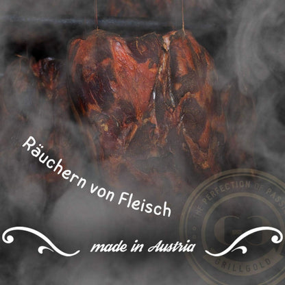 Räuchermehl-Set je 30L - im Papier-Sack Buche, Erle und Kirsche