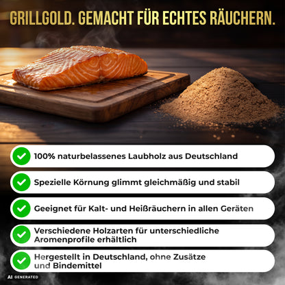 Erlenholz Räuchermehl 5,5L – in Wiederverschliessbaren-Eimer